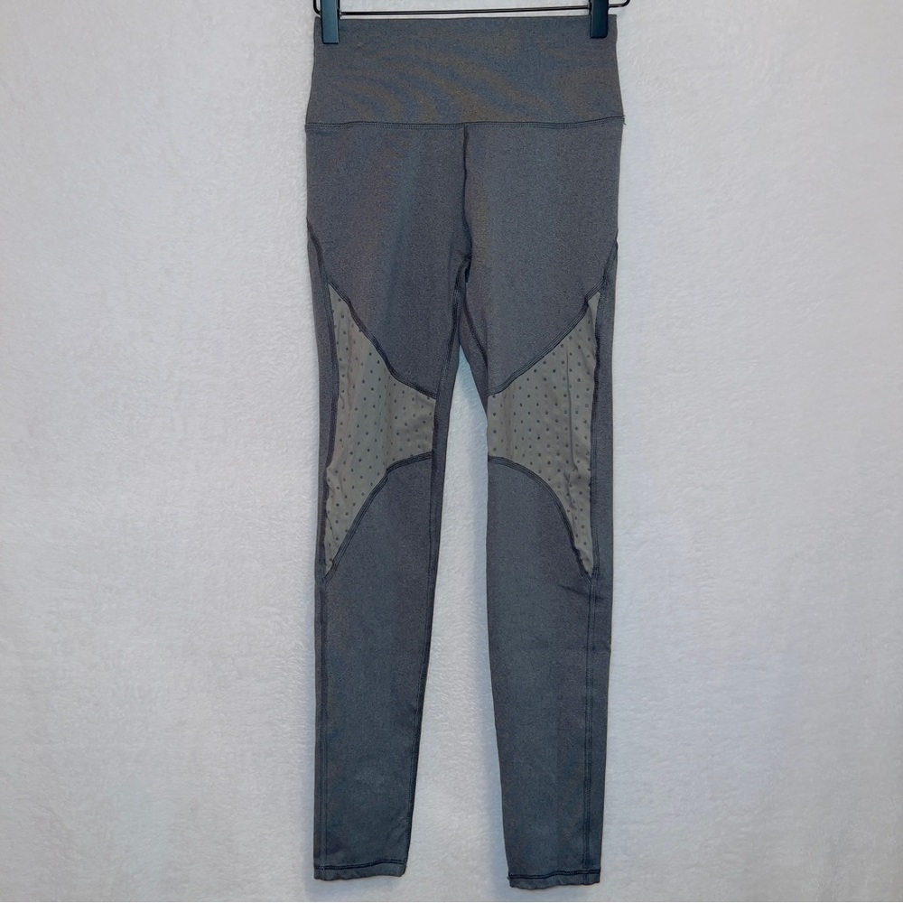 Aerie chill play move gray high waisted mesh panel athletic leggings size small